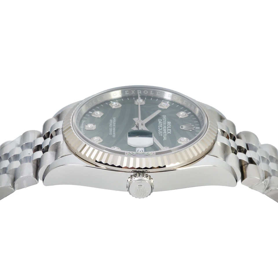 Rolex Datejust 41 mm Palm Dial Green with Diamond Markers