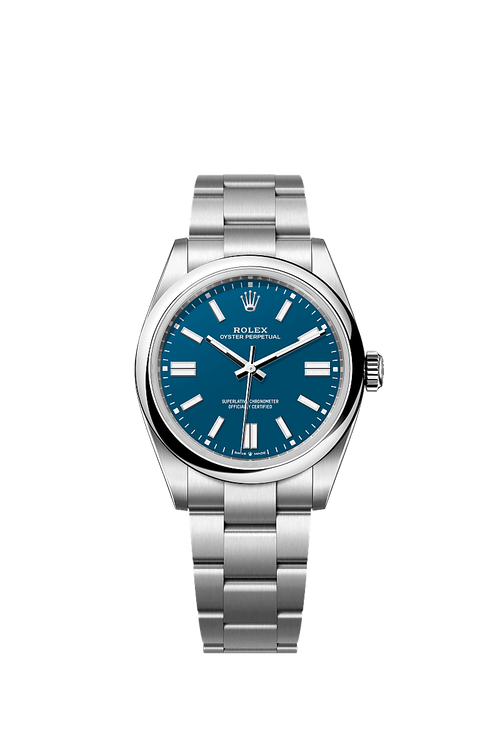Unworn 2025, Rolex Oyster Perpetual, Oystersteel 41mm, Blue dial, Domed Oyster
