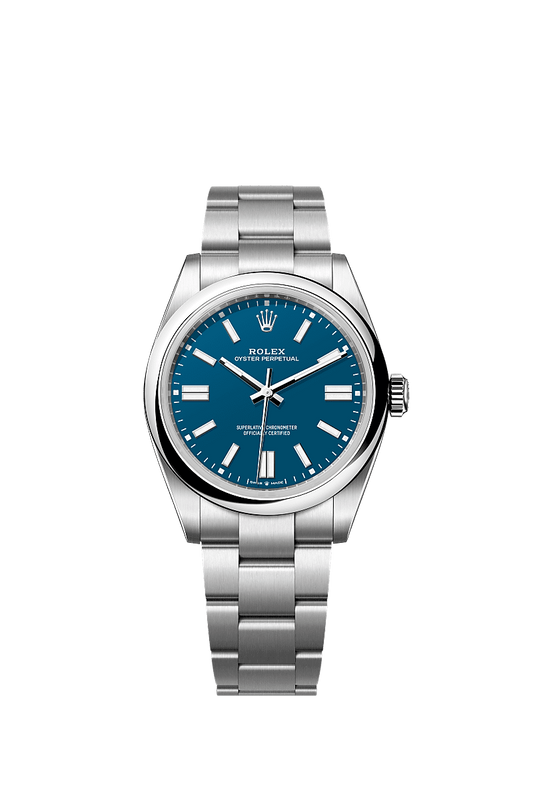 Unworn 2025, Rolex Oyster Perpetual, Oystersteel 41mm, Blue dial, Domed Oyster