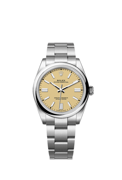 Unworn 2025, Rolex Oyster Perpetual, Oystersteel 41mm, Beige dial, Domed Oyster