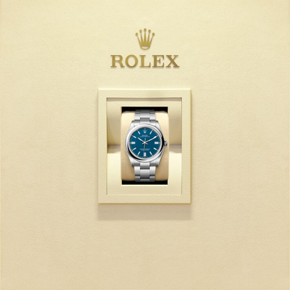 Unworn 2025, Rolex Oyster Perpetual, Oystersteel 36mm, Blue dial, Domed Oyster