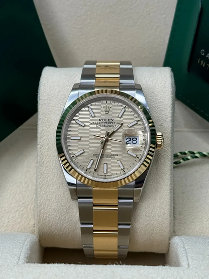 RLX Datejust 36mm 126233 Golden Fluted Motif 36mm Dial Oyster Bracelet