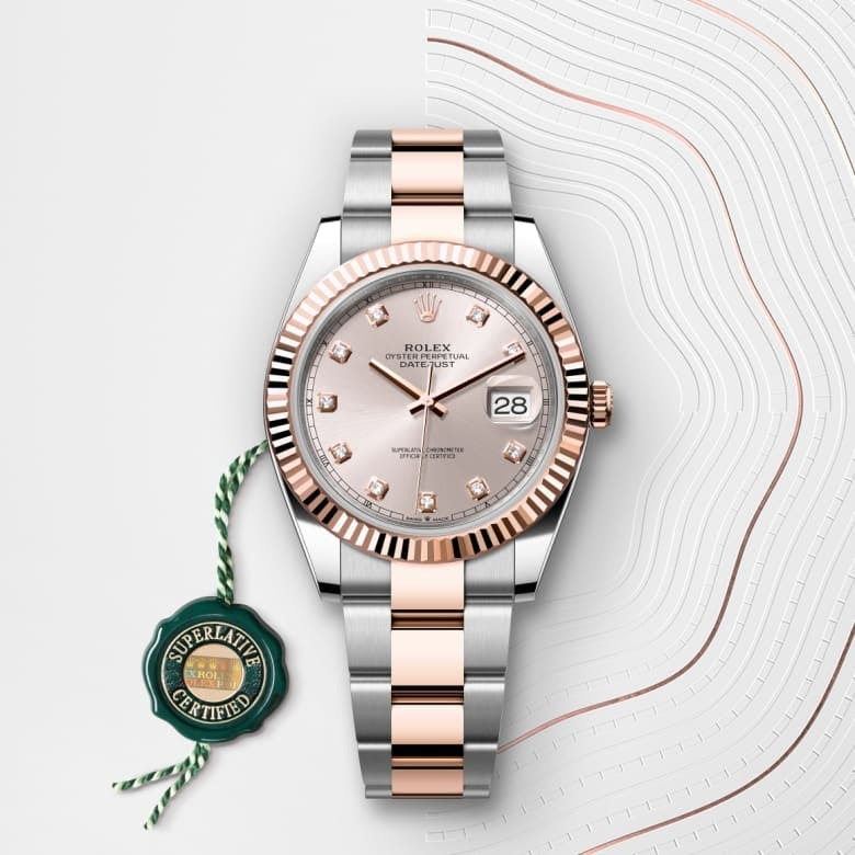 Rolex Datejust 41 Oyster, 41 mm, Oystersteel and Everose gold