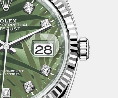 Rolex Datejust 41 mm Palm Dial Green with Diamond Markers