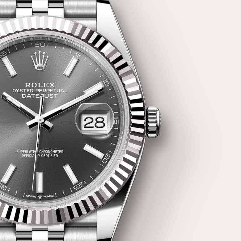 Rolex Datejust 41 Oyster, 41 mm, Oystersteel and white gold