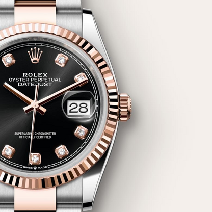 Rolex Datejust 36 Oyster, 36 mm, Oystersteel and Everose gold