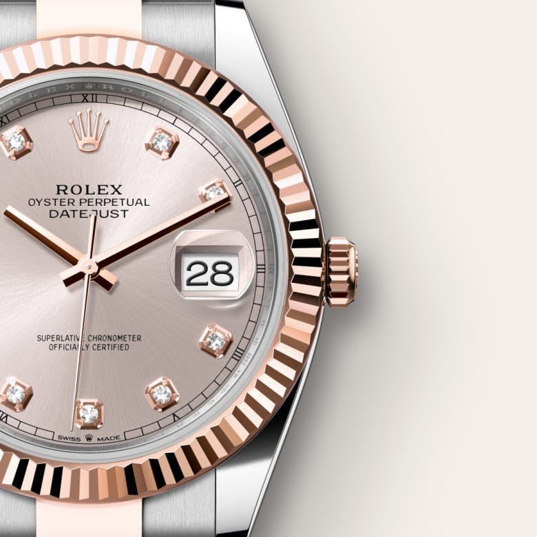 Rolex Datejust 41 Oyster, 41 mm, Oystersteel and Everose gold