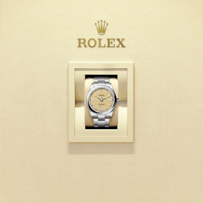 Unworn 2025, Rolex Oyster Perpetual, Oystersteel 41mm, Beige dial, Domed Oyster